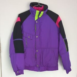 1990 Neon Roffe Skiwear Ski Snow Jacket